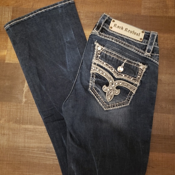 Rock Revival Bootcut Jeans Calli 28 